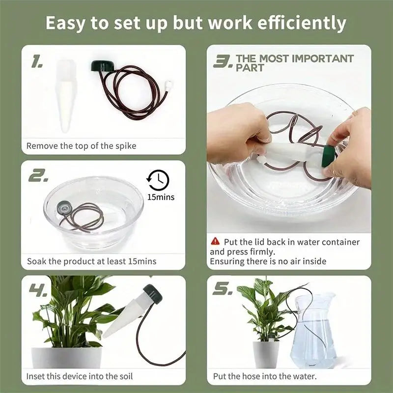 Self-Watering Plant Spikes (2-Pack) – Easy Automatic Drip Irrigation