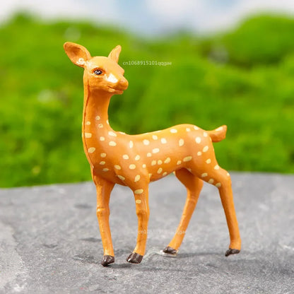 Mini Sika Deer Figurines – Cute Shelf & Table Decor