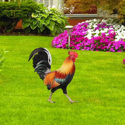 Rooster Garden Statue – Outdoor Chicken Yard Decor