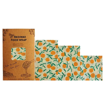 Beeswax Reusable Food Wraps – Eco Friendly Kitchen Storage Set