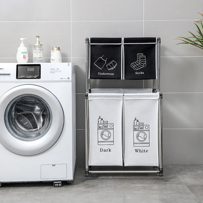 Multi-Layer Laundry Basket Sorter – Space-Saving Clothes Organizer Rack