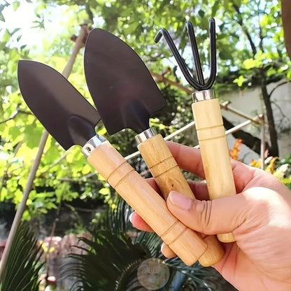 Mini Garden Tool Set – Rake, Trowel & Shovel