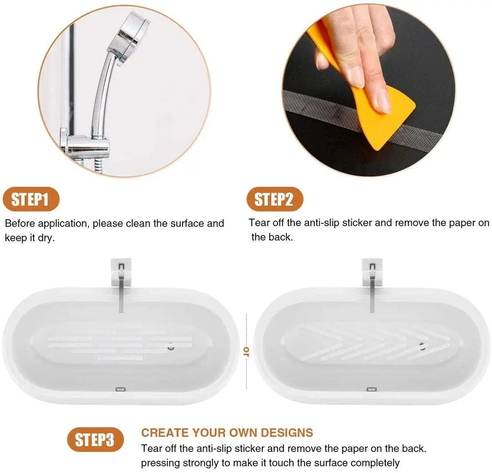 Anti-Slip Shower Strips (24-Pack) – Clear Bathtub Safety Grip Stickers