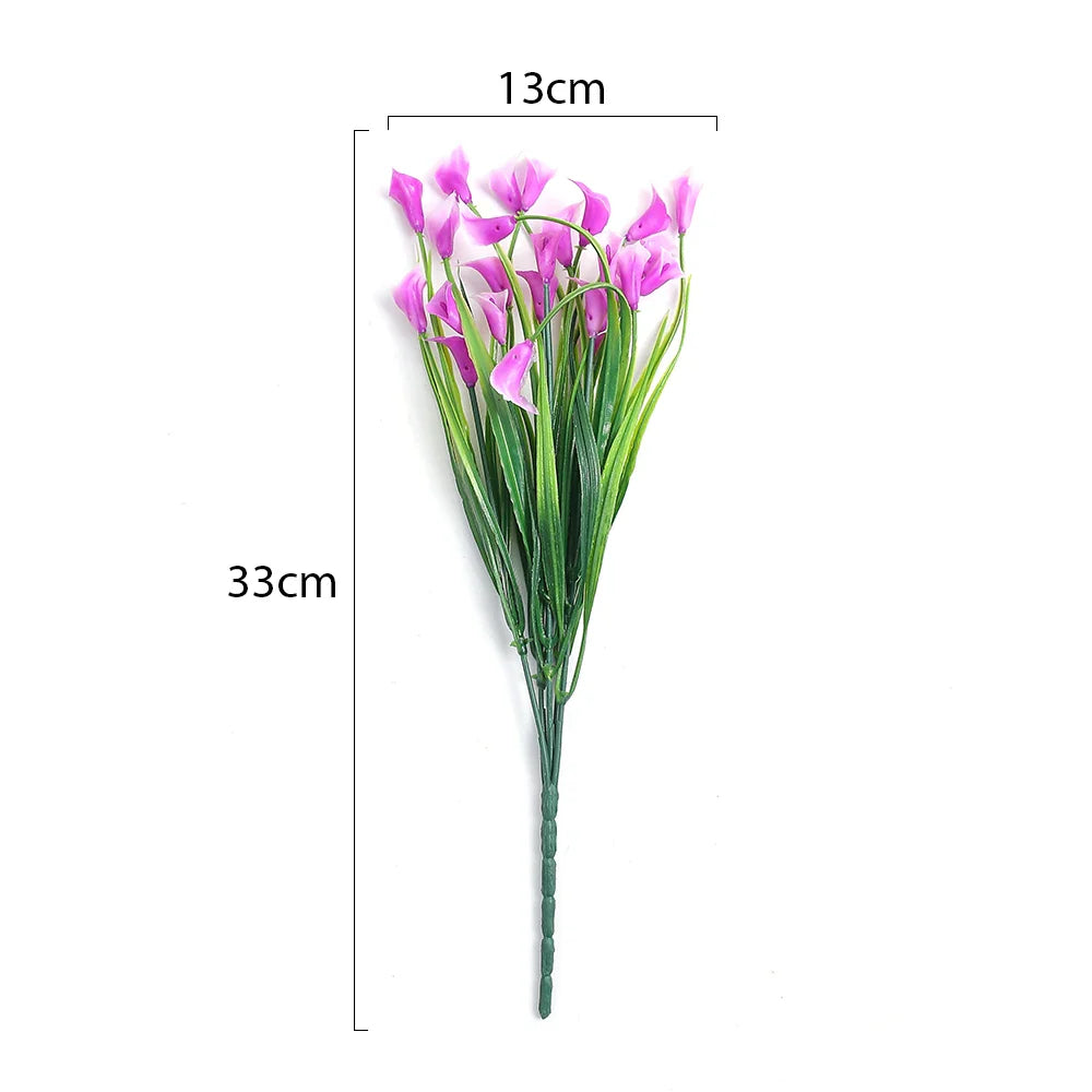 33cm Artificial Calla Lily Bouquet – Silk Flowers for Home & Wedding
