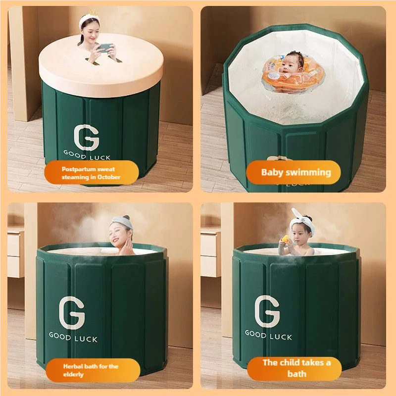 Foldable Bath Tub for Adults – Portable Full Body Soaking Tub