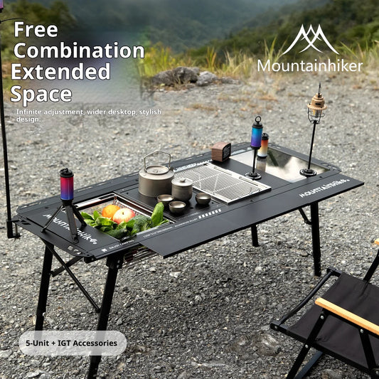 Ultra-Light Foldable Camping IGT Table – Portable Outdoor Cooking Stand