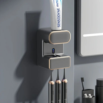 Smart UV Toothbrush & Toothpaste Dispenser Wall Mount