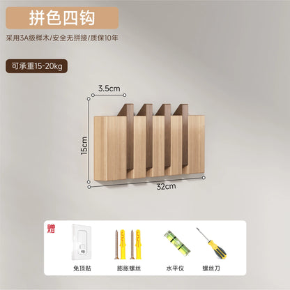 Wooden Piano Key Coat Rack – 6 Hook Wall Hanger
