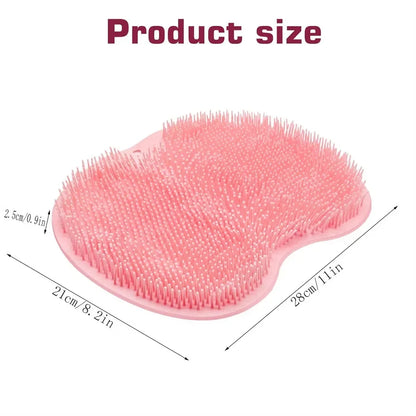 Hands-Free Shower Foot Scrubber Mat with Suction Cups