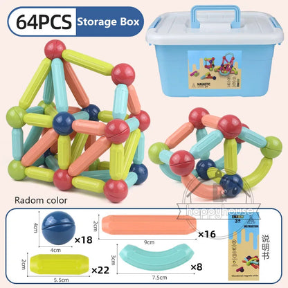 Magnetic Building Blocks Set – STEM Educational Construction Toy for Kids