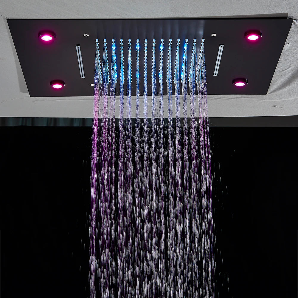 LED Digital Rainfall Shower System with Handheld