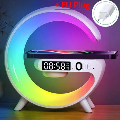 RGB Wireless Charging Station with Speaker | Aesthetic Bedside Essential
