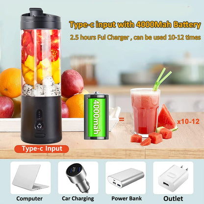 Mini Portable Blender – Electric Juicer & Smoothie Maker