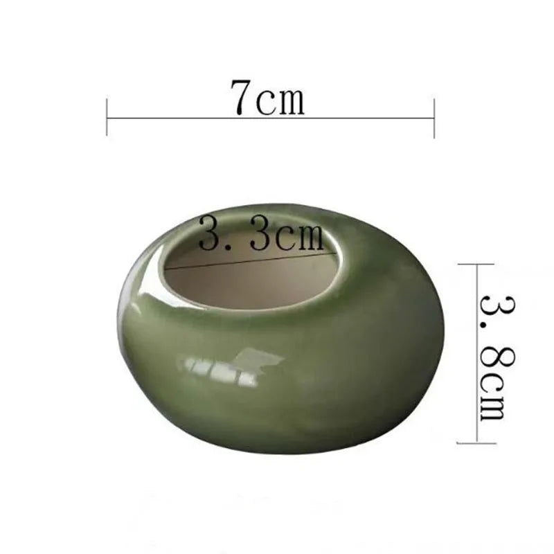 Mini Ceramic Succulent Planter – Ice-Cracked Glaze Vase
