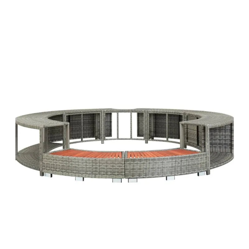 LuxeCurve Outdoor Rattan Sofa Set
