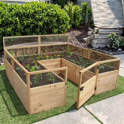 Wooden Garden Planter Box – Raised Flower & Herb Bed