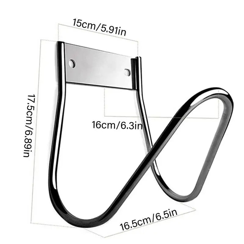 Heavy-Duty Stainless Steel Hose Holder – Wall Mount Garden Organizer