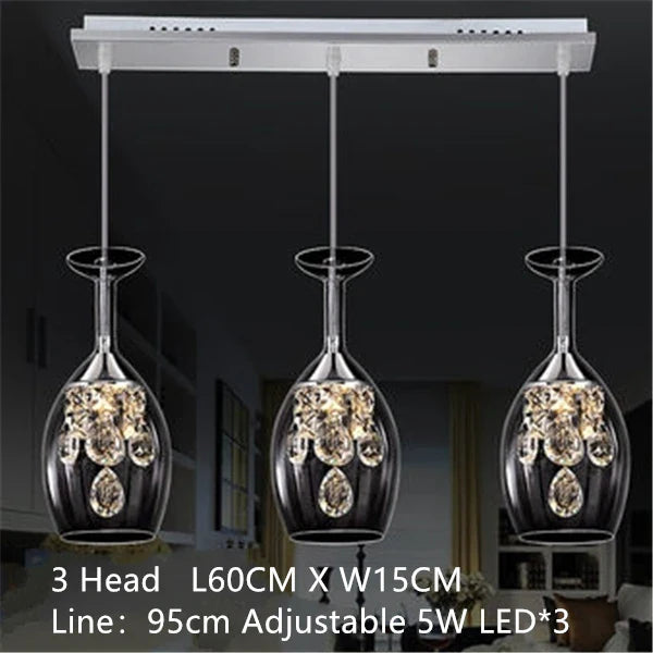 Nordic Glass LED Pendant – Modern Hanging Light