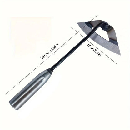 Heavy-Duty Steel Hollow Garden Hoe – Rust Resistant Hand Weeder Tool