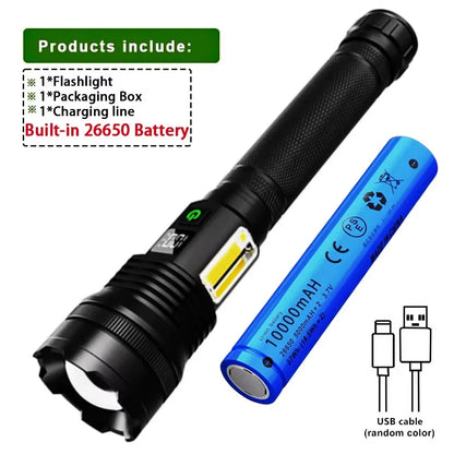 UltraBeam X3000 Rechargeable LED Flashlight – Long-Range, Powerful & Waterproof