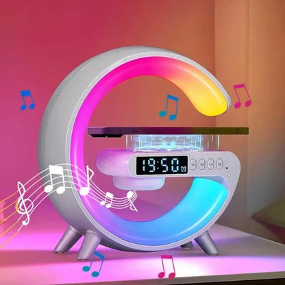 RGB Wireless Charging Station with Speaker | Aesthetic Bedside Essential