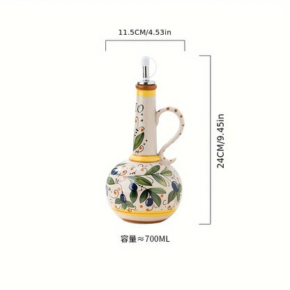 BPA-Free Ceramic Olive Oil & Vinegar Bottle – Stylish Kitchen Dispenser
