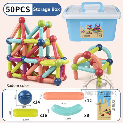 Magnetic Building Blocks Set – STEM Educational Construction Toy for Kids