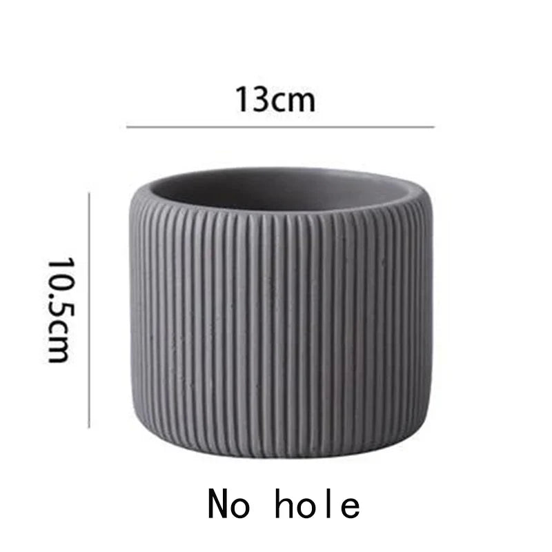 Stripe Silicone Flowerpot & Candle Mold – DIY Planter Kit