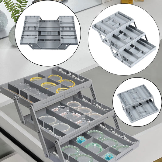 Expandable Foldable Drawer Organizer – 2/3 Tier Multi-Level Storage