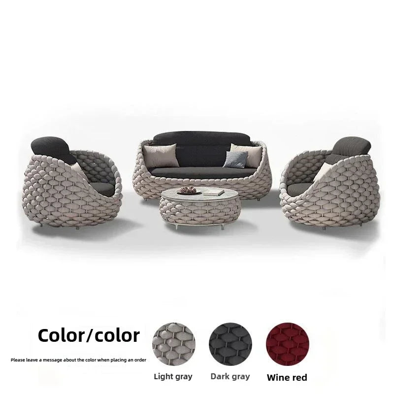 Modern Outdoor Rattan Loveseat – Stylish Patio & Balcony Sofa