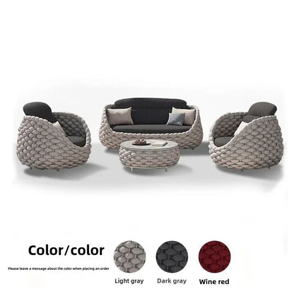 Modern Outdoor Rattan Loveseat – Stylish Patio & Balcony Sofa