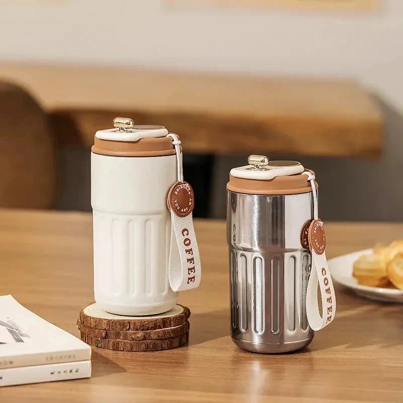 Stainless Steel Smart Insulated Cup – Car Mount & Temperature Display