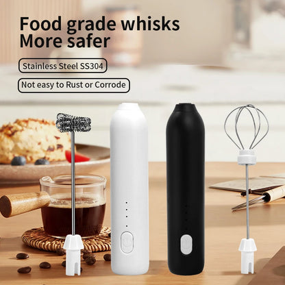 Rechargeable 2-in-1 Milk Frother & Egg Beater