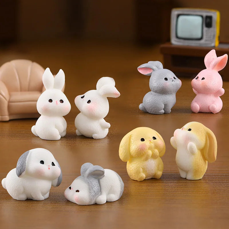 Cute Bunny Boat Carrot Figurine – Mini Kawaii Home Decor