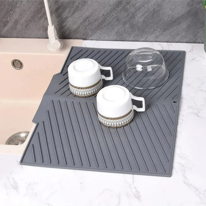 Silicone Sink Splash Guard & Fast-Dry Drain Mat
