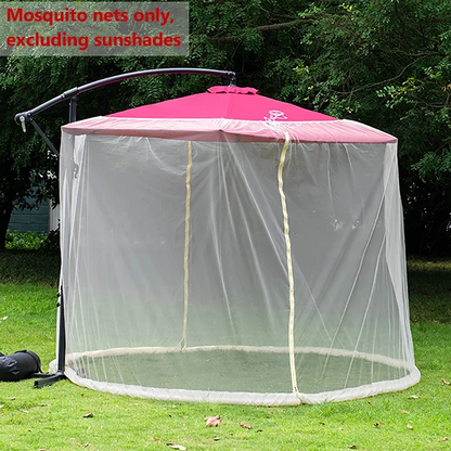 Patio Umbrella Mosquito Net – Zipper & Adjustable Fit