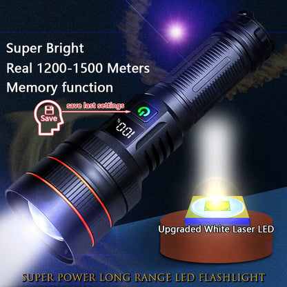 KENSUN Long-Range USB-C Tactical LED Flashlight