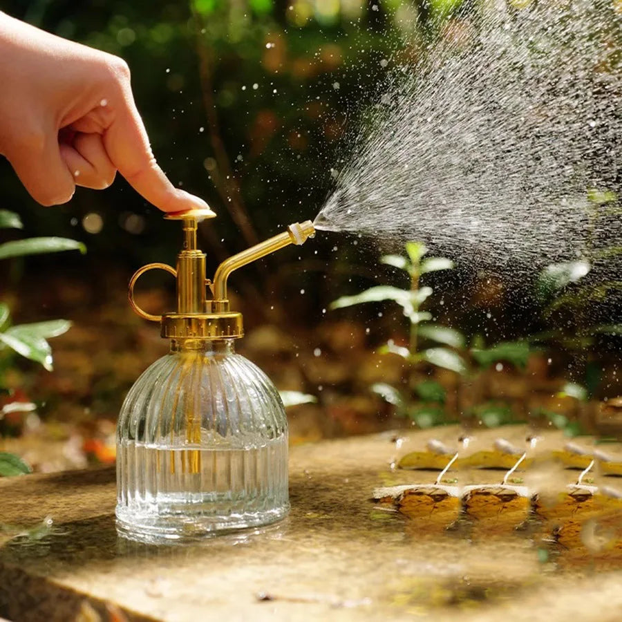 Vintage Glass Plant Mister – 200ML Spray Bottle for Indoor Plants