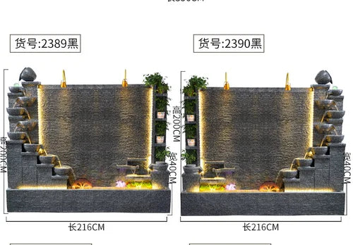 Modern Indoor Water Fountain Wall – Luxury Waterfall Decor