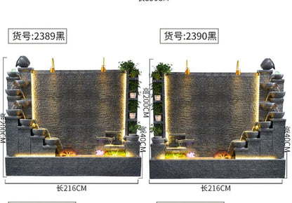 Modern Indoor Water Fountain Wall – Luxury Waterfall Decor