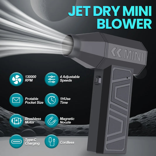 Turbo Fan Electric Air Duster – Portable Mini Blower with 4 Gears