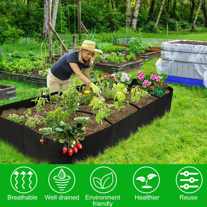 Multi-Grid Raised Garden Bed Grow Bag Planter