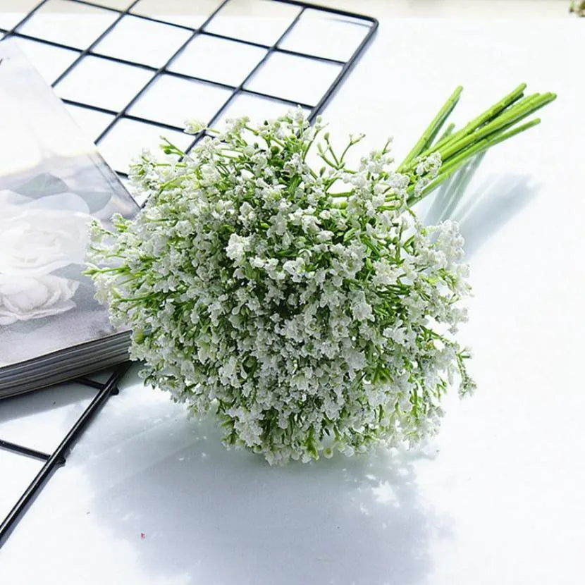 Gypsophila Baby’s Breath Artificial Bouquet – 16 Stems Decor Flowers