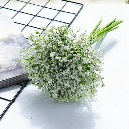 Gypsophila Baby’s Breath Artificial Bouquet – 16 Stems Decor Flowers