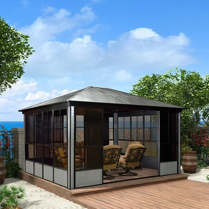 Aluminum Alloy Outdoor Gazebo – Modern Garden & Courtyard Pavilion