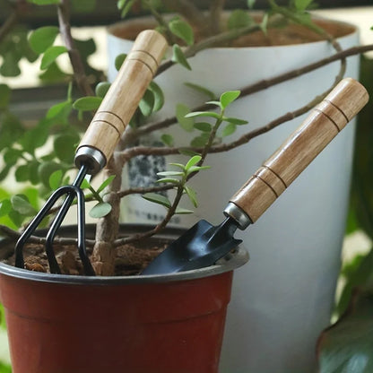 Mini Garden Tool Set – Rake, Trowel & Shovel