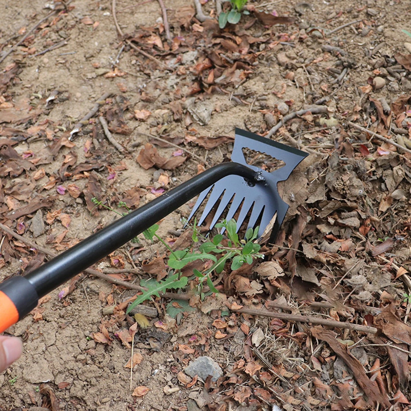 2-in-1 Garden Weeding Shovel & Rake – Stainless Steel Tool