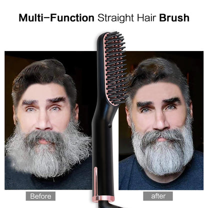 Beard Straightener Comb – Quick Heat Styling Brush