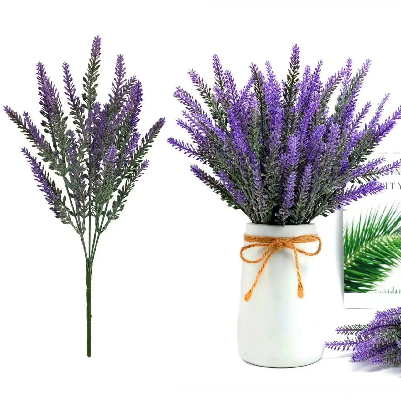 Realistic Lavender Artificial Flowers (2-Pack) – Elegant Home & Outdoor Decor