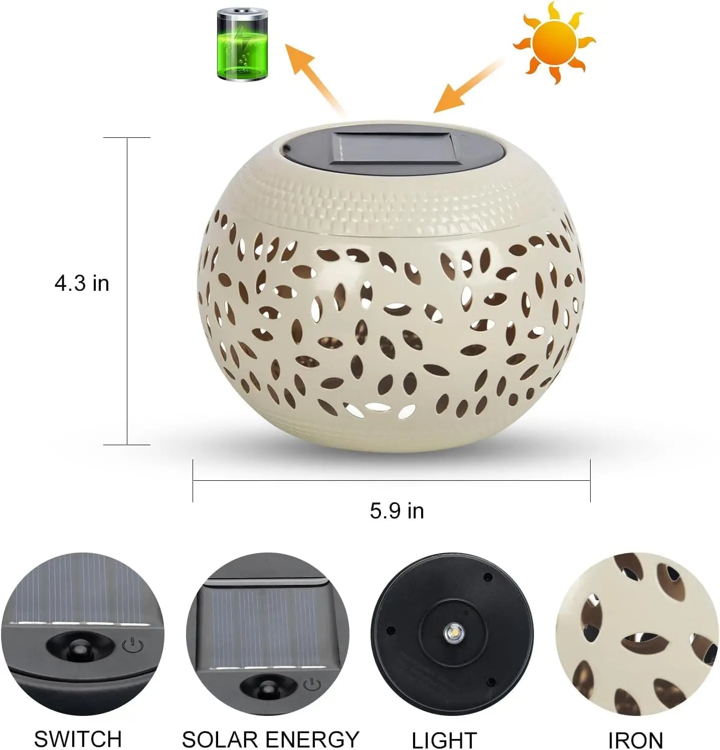 “Solar LED Lantern – Patio & Garden Table Light”